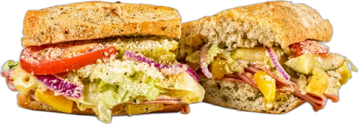 Pakalolo Ham, Swiss & Pineapple toasted sub with smoked ham, honey mustard, pineapple, swiss, and lettuce.