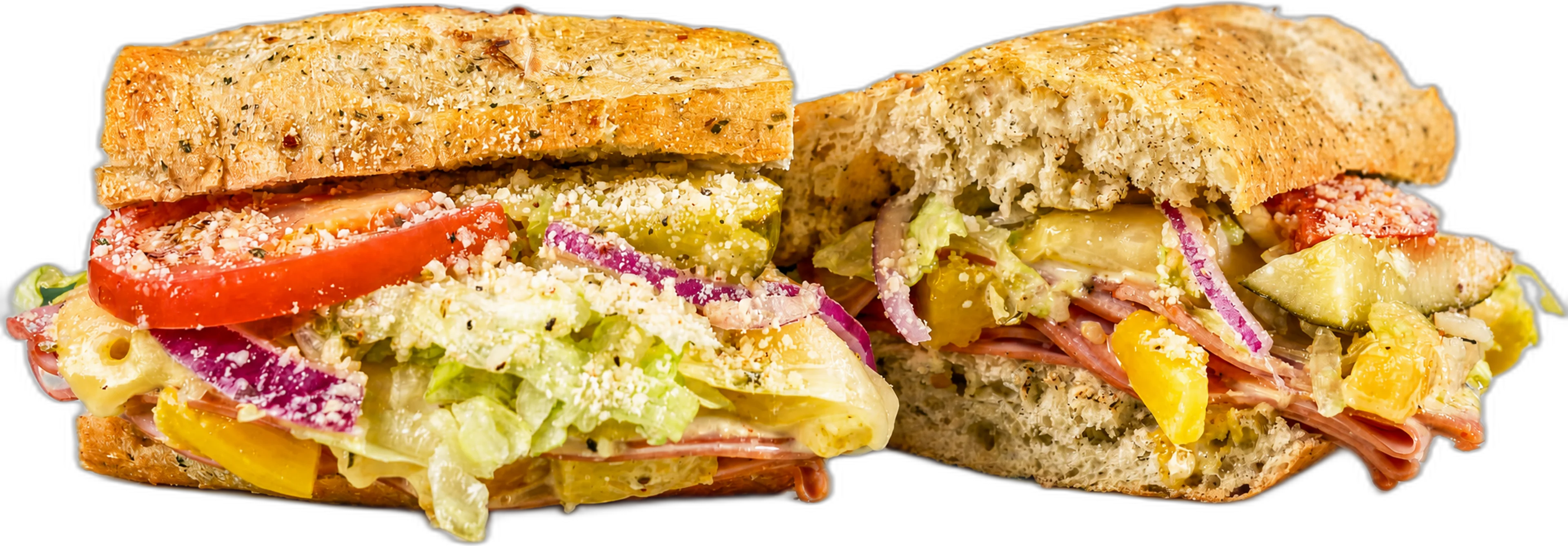 Pakalolo Ham, Swiss & Pineapple toasted sub with smoked ham, honey mustard, pineapple, swiss, and lettuce.