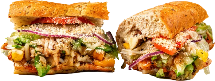 Thai Stick Teriyaki Chicken toasted sub with grilled chicken breast, teriyaki, pineapple, green bell peppers, and pepper jack.