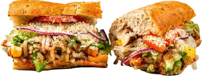Thai Stick Teriyaki Chicken toasted sub with grilled chicken breast, teriyaki, pineapple, green bell peppers, and pepper jack.