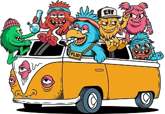 The munchies in the stoner bus
