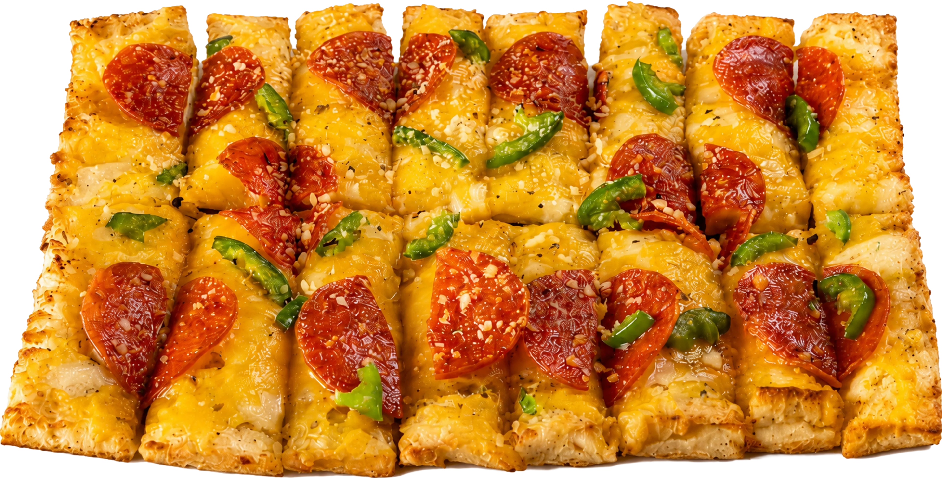 Signature garlic herb bread, garlic butter, cheddar, provolone, jalapeño, pepperoni & shake. Served with jalapeño cream cheese & spicy ranch